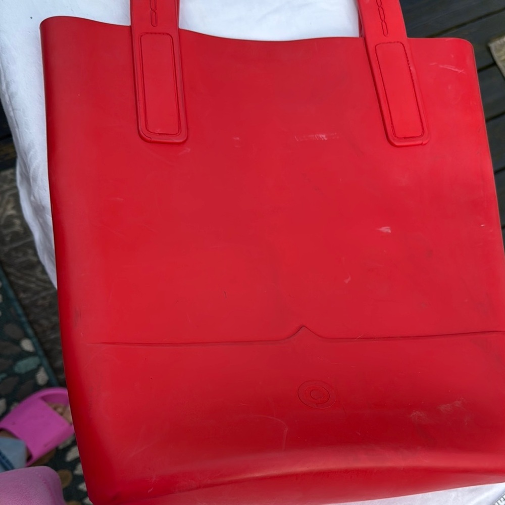 Hunter Red Tote Bag Rubber tote - Picture 7 of 8